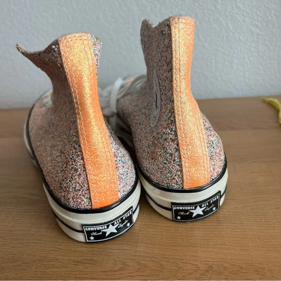JW Anderson Converse Chuck 70 Hi Glitter Pack Sneakers Mens 9 Women’s 11 - Picture 6 of 9